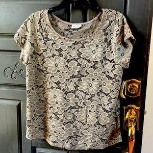 Lace blouse.
